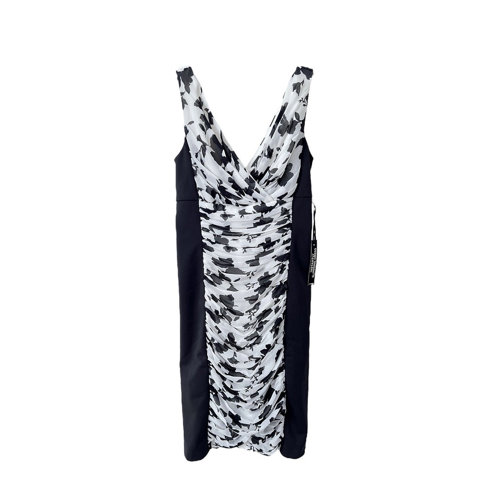 White House Black Market Instantly Slimming Dress Sleeveless Ruched‎ Women's 2